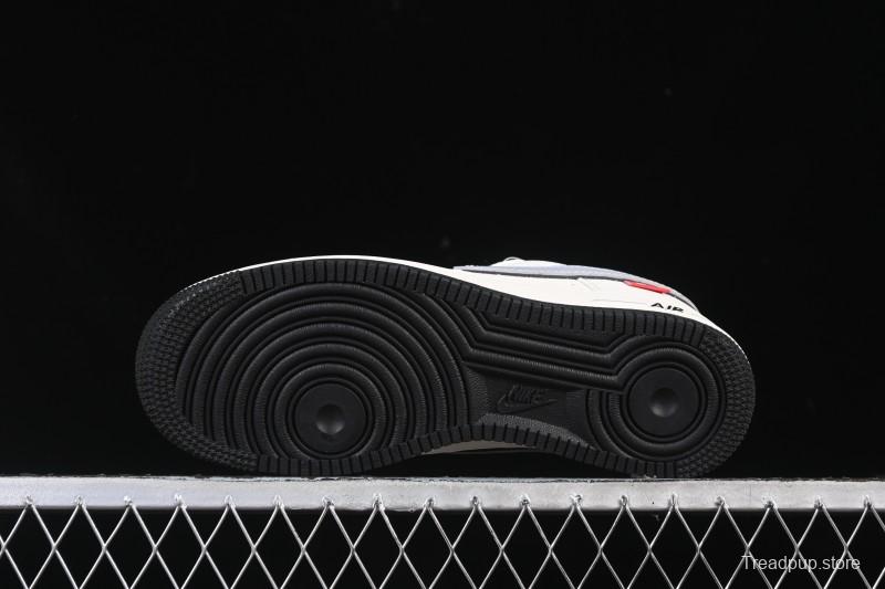 Nike Air Force 1'07 Low Beige Gray Black Letter Casual Sneakers - JS8028-018