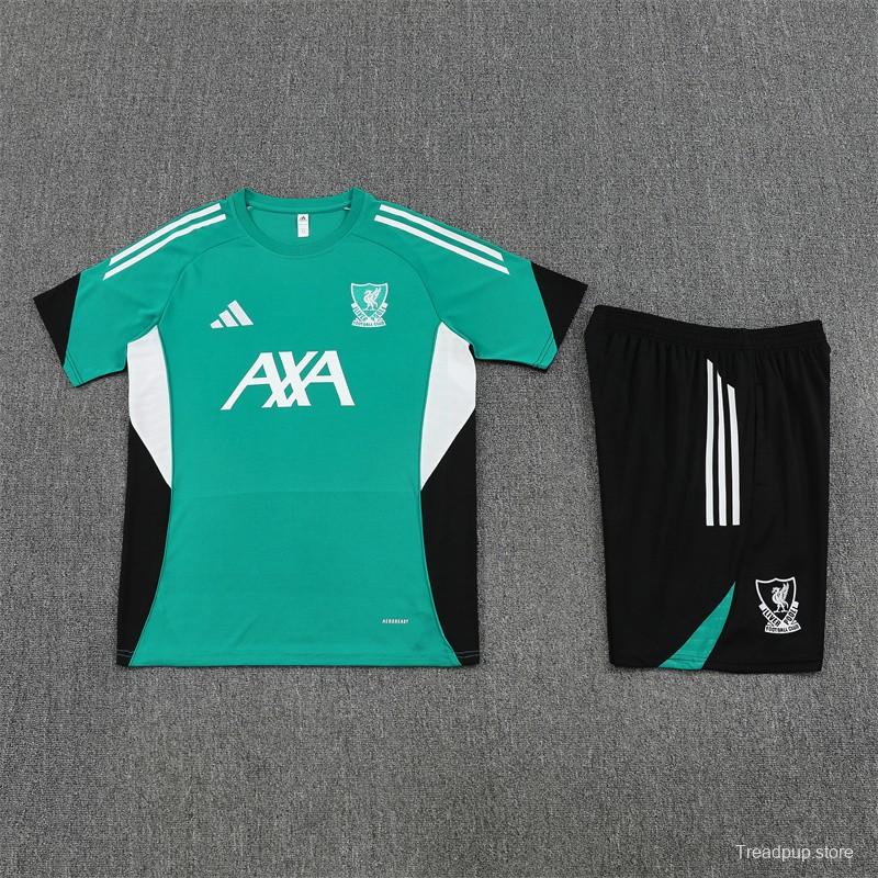 25/26 Liverpool Green Short Sleeve with XS Short Sleeve Jersey+Shorts
