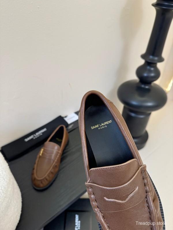 Saint Laurent Classic Loafer Leather Shoes - KFY00350