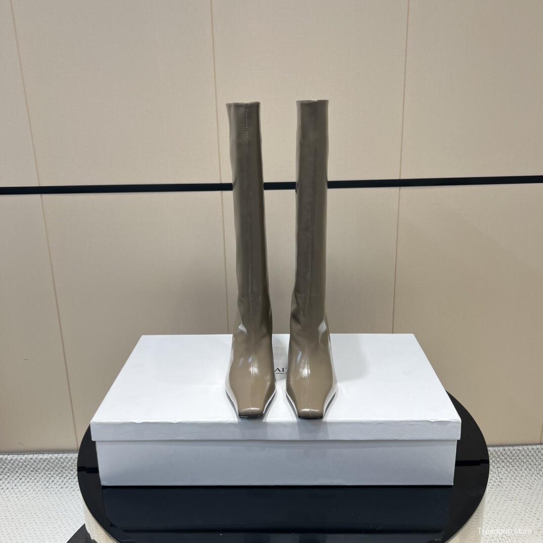 Khaite 2025/SS Square Toe Slip-On High Boots - KFY00490