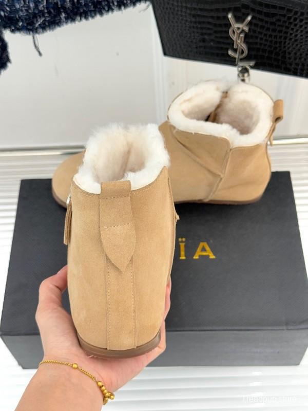ALAIA Minimalist Side Zipper Retro Snow Boots - KFY00320