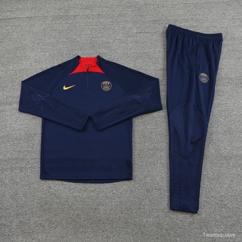 23/24 PSG Royal Blue S-2XL Half Zipper Jacket+Long Pants