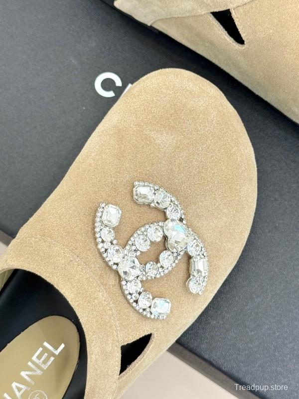 Chanel Classic CC Rhinestone Birkenstock Sandals - KFY00280