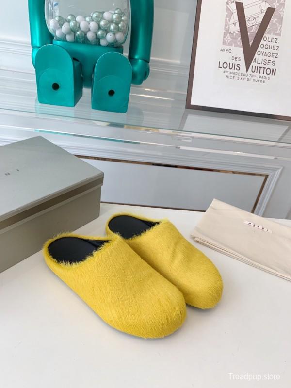 Marni 2025/SS Mule Shoes with Pony Hair - LY00