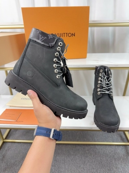 Timberland x LV Monogram Ankle Boots Waterproof Suede - LY00380