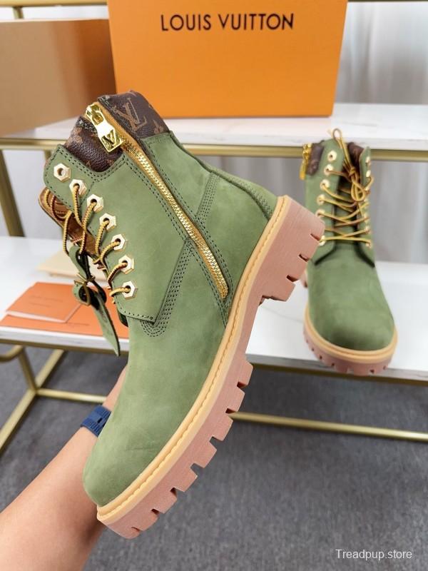 Timberland x LV Monogram Ankle Boots Waterproof Suede - LY00380