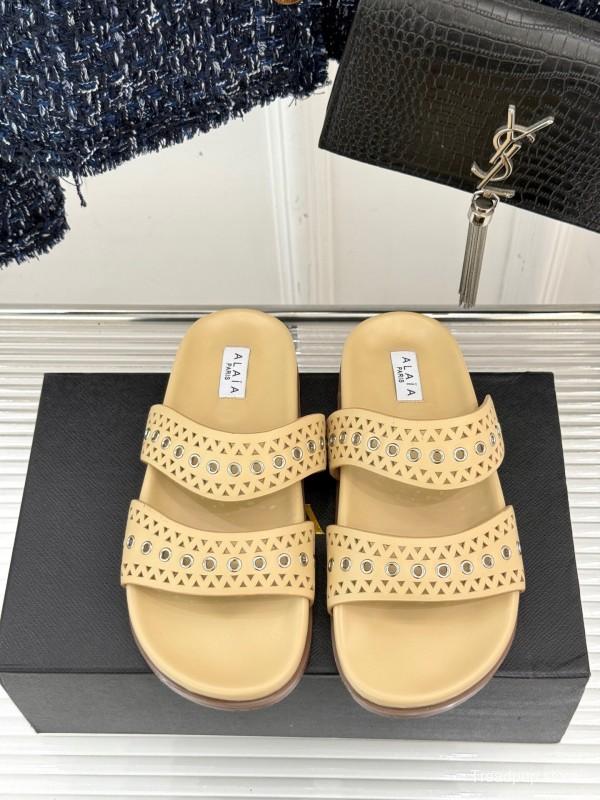 ALAIA 2025 SS Hollow-Out Casual Sandals - KFY00260