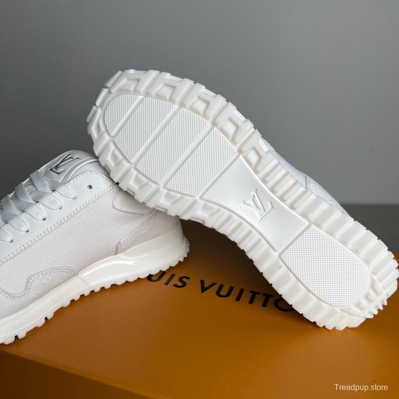 Louis Vuitton Run Away Leather Round Toe Lace-Up Low Top Casual Shoes - YC
