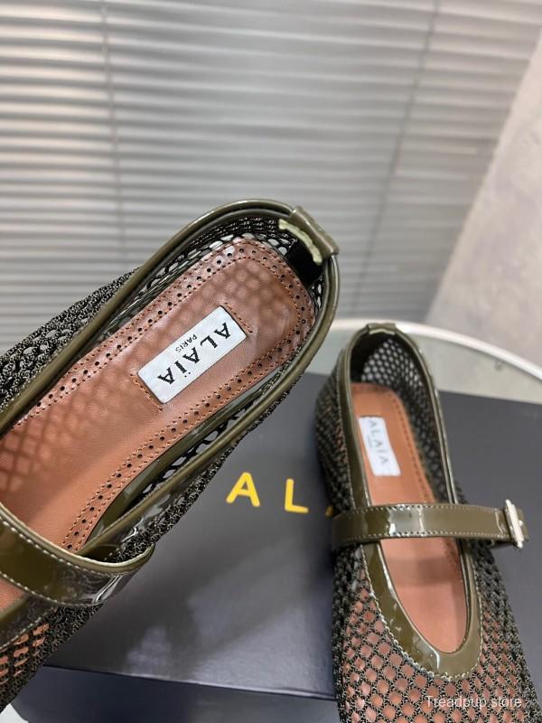 ALAIA 2025/SS New Color Mesh Flat Sandals Slippers - KFY00270