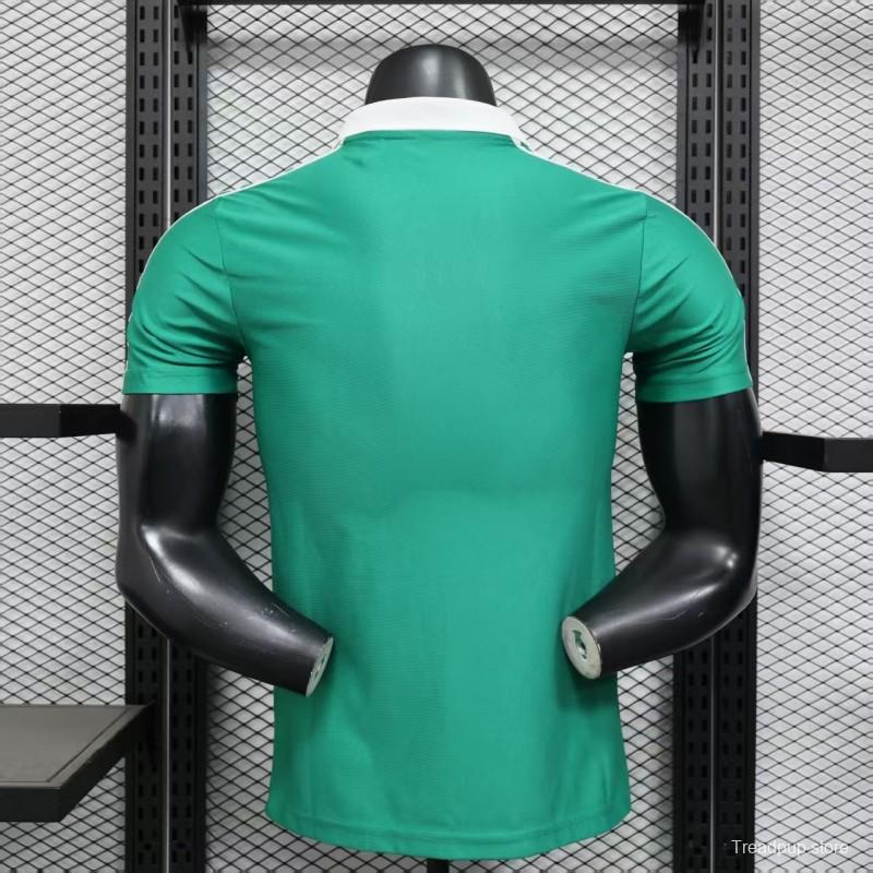 Player Version 2026 Mexico Retro Home Green with White Collar Jersey