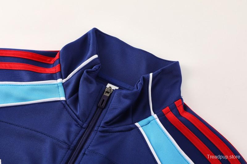 25/26 Arsenal FC Royal Blue Full zipper Jacket Tracksuit+ long pants
