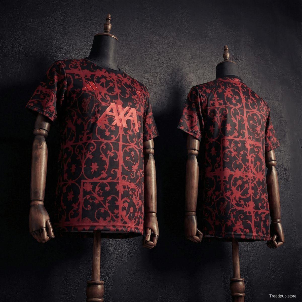 25/26 Liverpool Training Jersey Red And Black Jersey