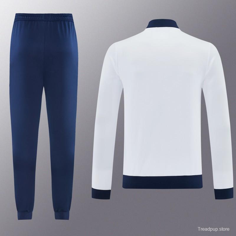 25/26 Roma White Full Zipper Jacket + Long Pants