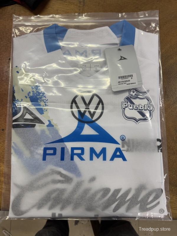 Player Version 25/26 Club Puebla White with Blue Home Jersey