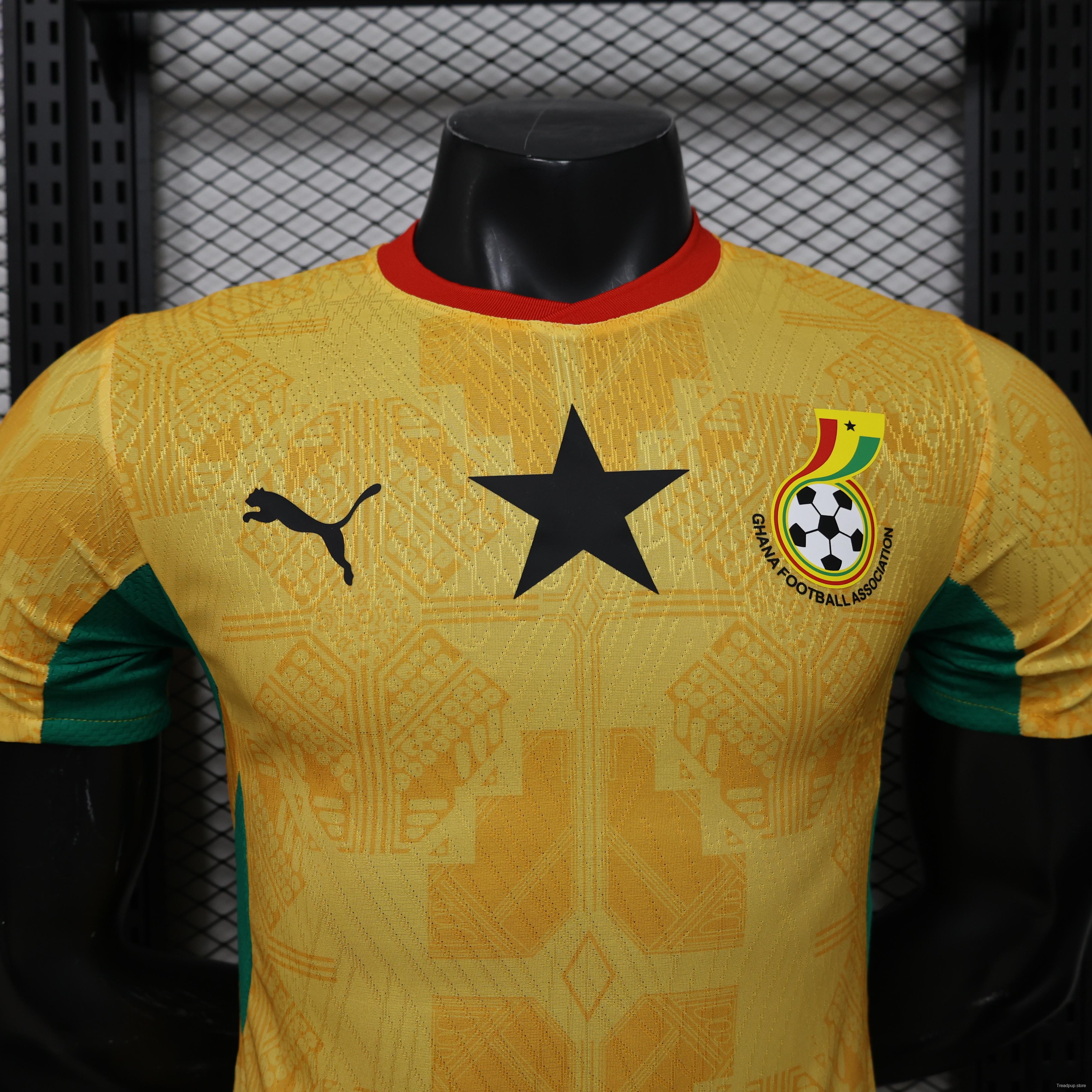 Player Version 26/27 Ghana  Away  Yellow & Green/Red Accent Jersey