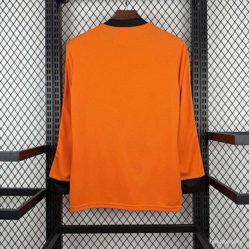 1980 Retro Netherlands Home Long Sleeve Jersey