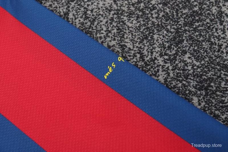 Retro Kids 10/11 Barcelona Red Blue Home Long Sleeve Jersey