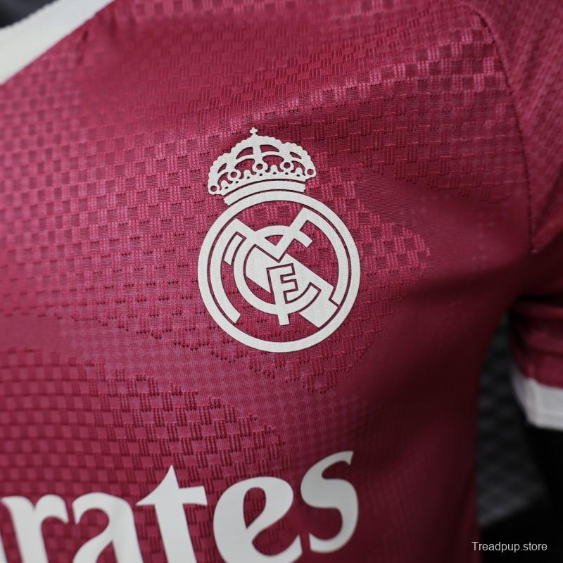 Player Version 26/27 Real Madrid Third Burgundy Red Jersey