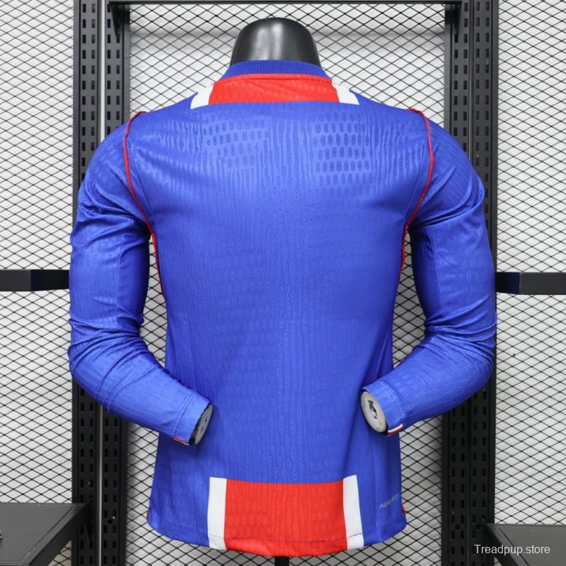 Player Version 26/27 PSG Blue & Red Stripe Long Sleeve Home Jersey