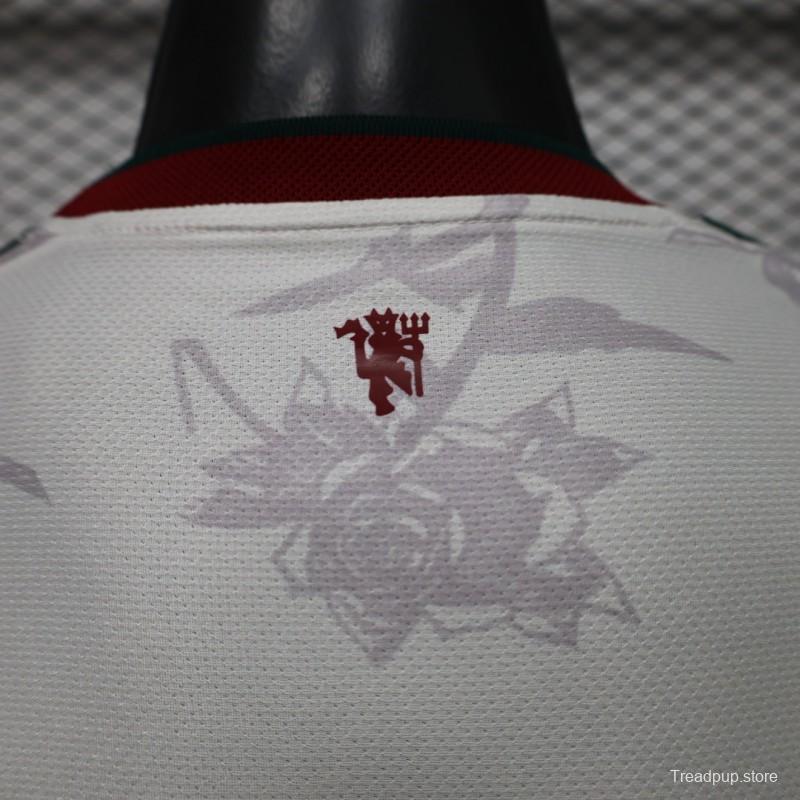 Player Version 26/27 Manchester United Away Grey White Rose   Special Edition Jersey