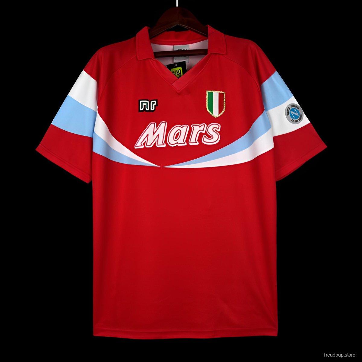 Retro 90/91 Napoli Third Red Jersey