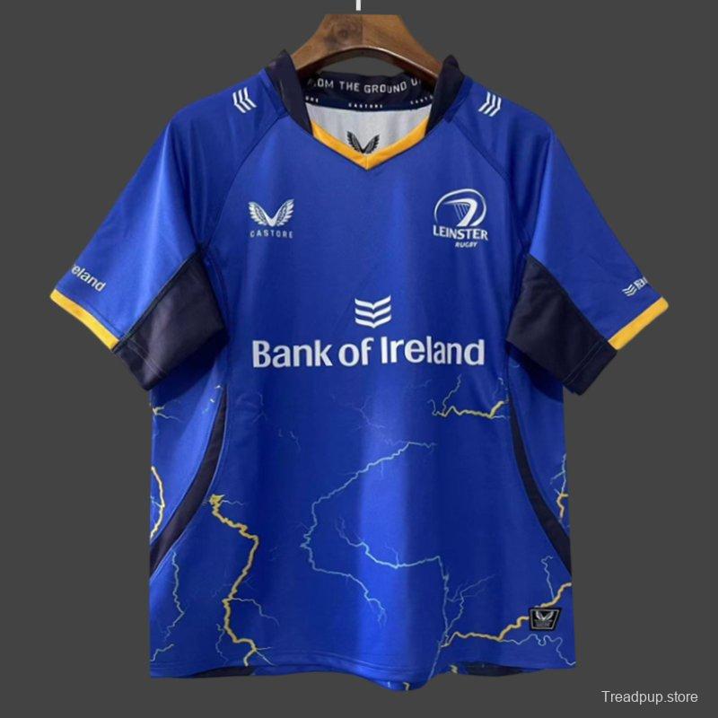 25/26 Leinster Rugby Blue with Lightning Map Pattern Jersey
