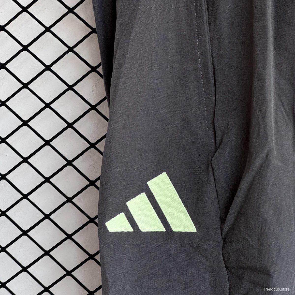 25/26 Real Madrid Green Full Zipper Windbreaker + Long Pants