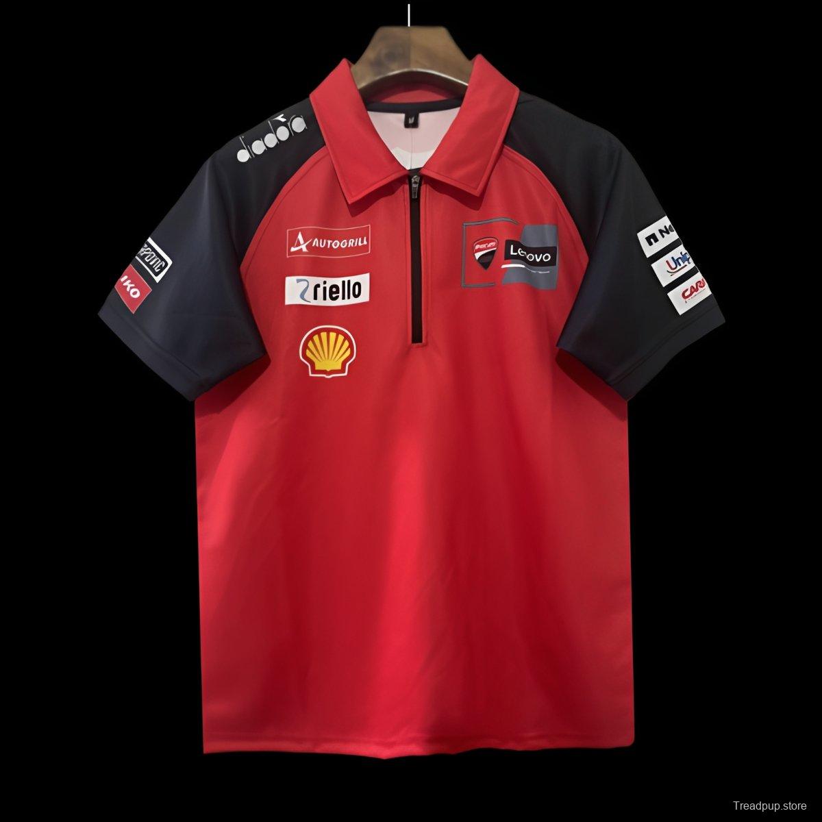 2024 F1  Ducati Corse Red with Black  Sleeves Racing Motorsports Polo