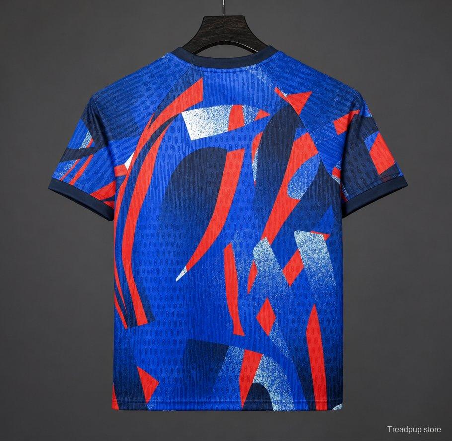 25/26 Barcelona Special Edition Pre-Match Abstract Brushstroke Design Jersey