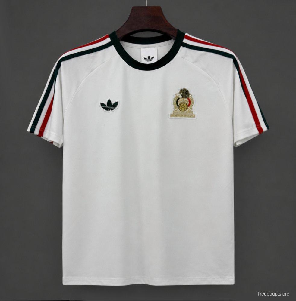 2026 Adidas Originals Mexico Retro White Football Jersey